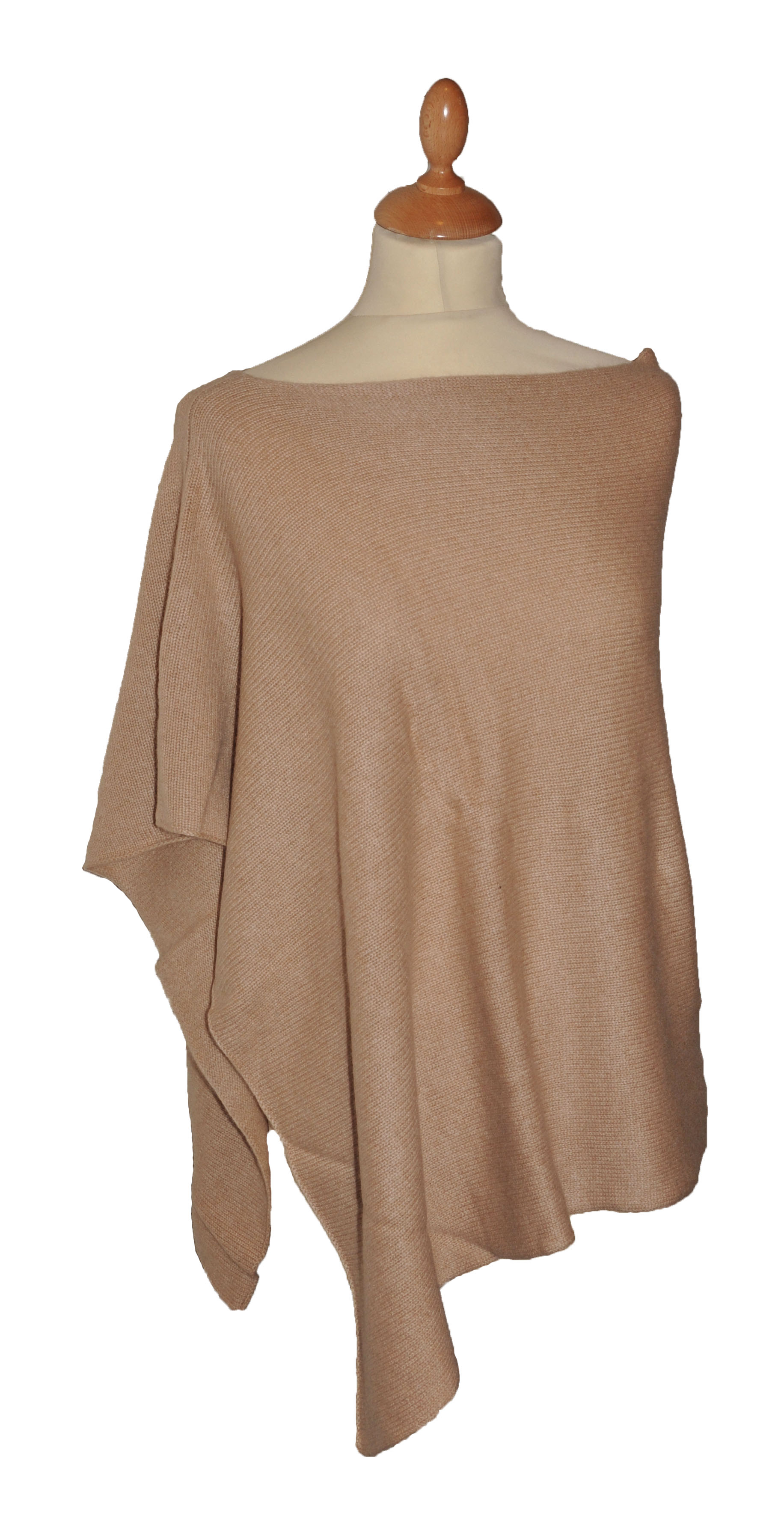 Poncho Cachemire NARA Beige praline