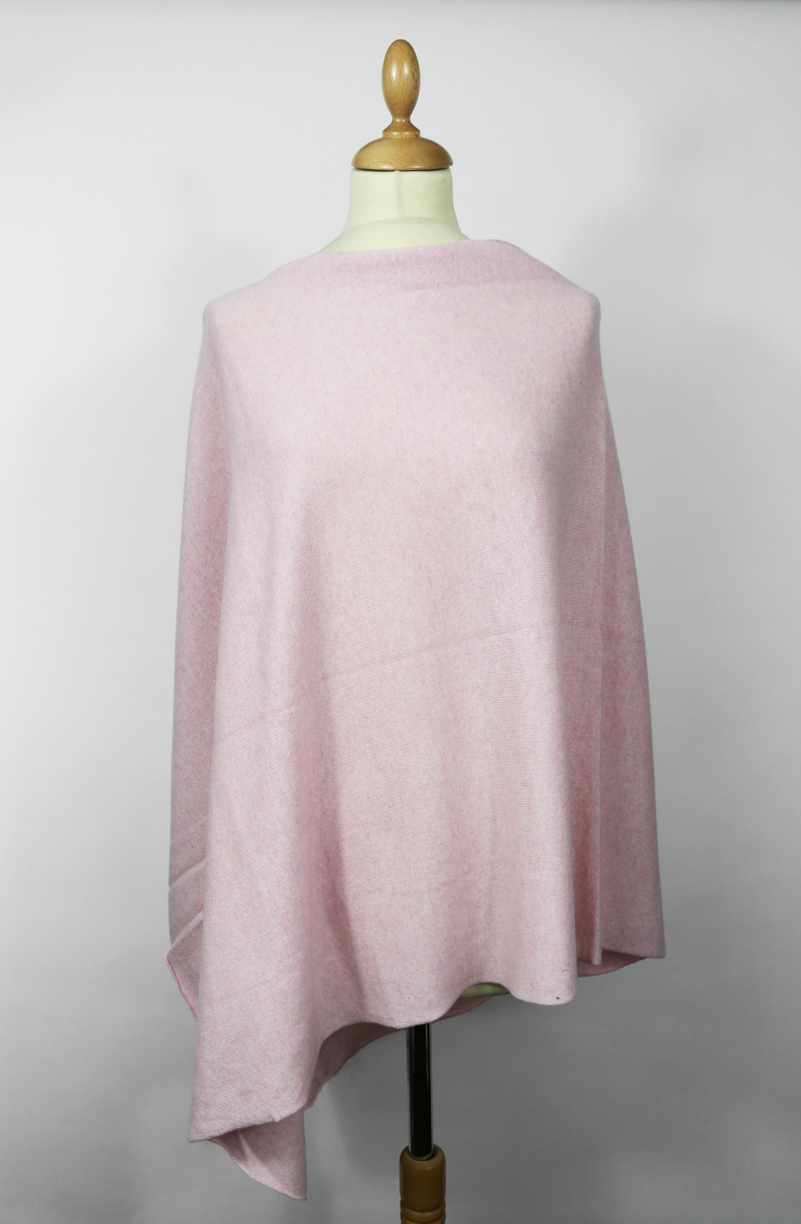 Poncho cachemire ANTOINETTE Rose quartz