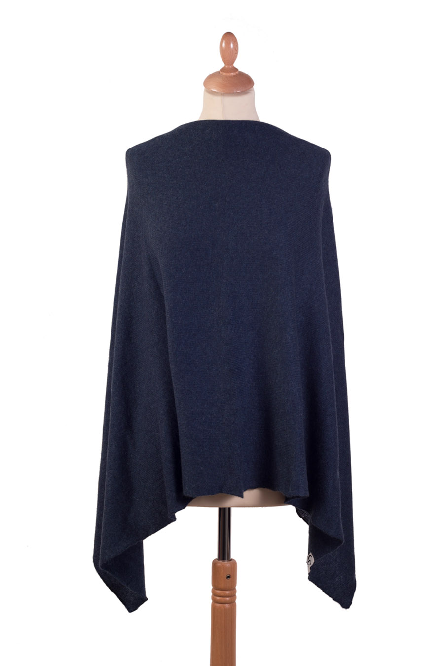 Poncho 4 fils cachemire LACTEO Bleu minuit