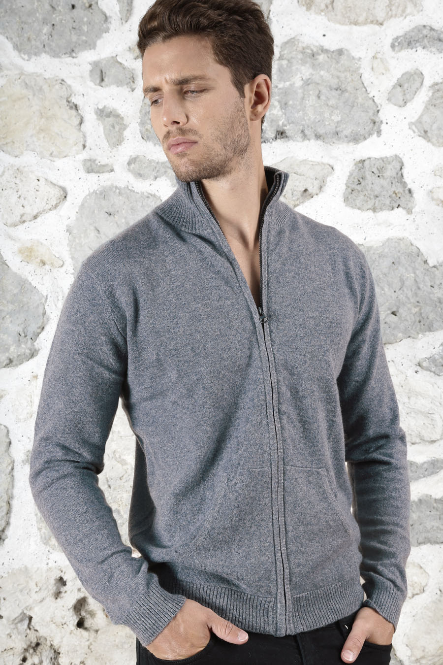 Gilet zippé cachemire homme CRISTOBAL - SO CASHMERE