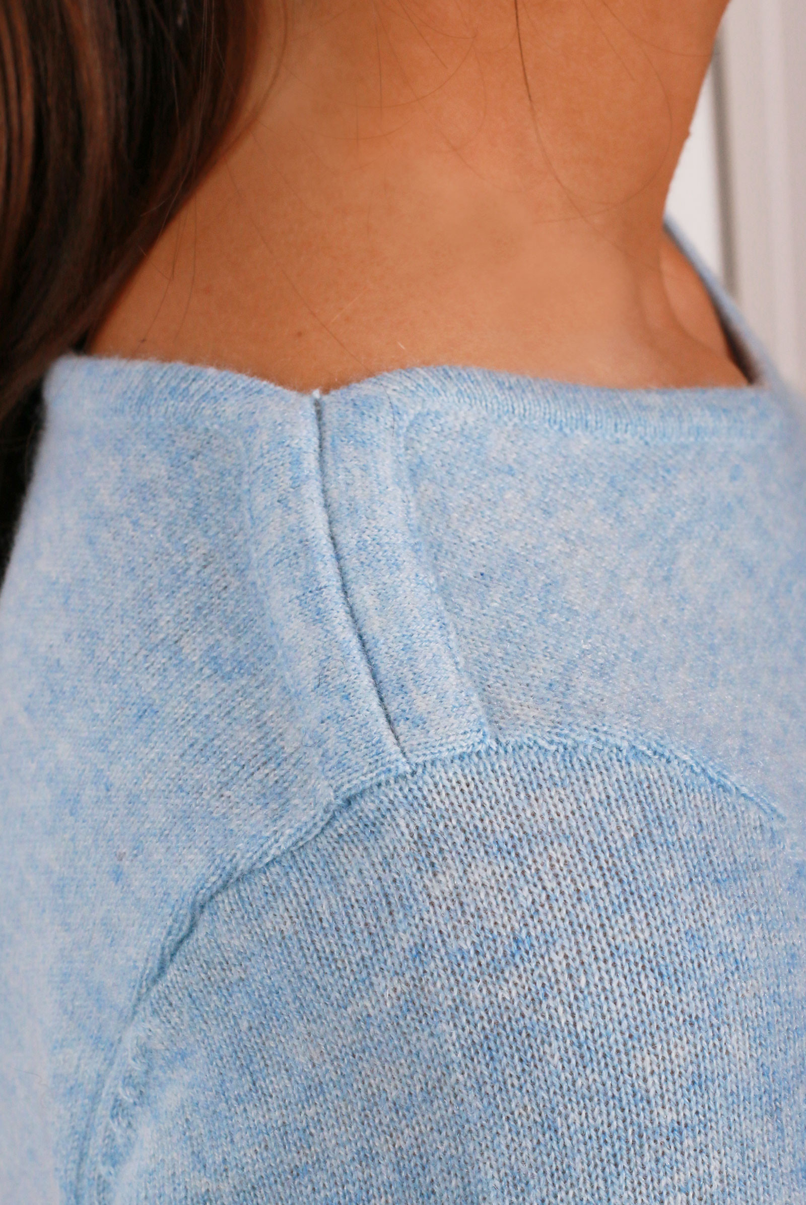 Pull cachemire bleu ciel femme deals