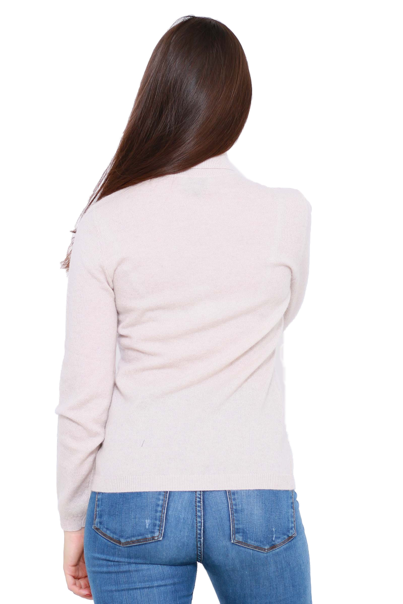 Pull ajusté 100% cachemire col roulé Femme DIEGO GARCIA 