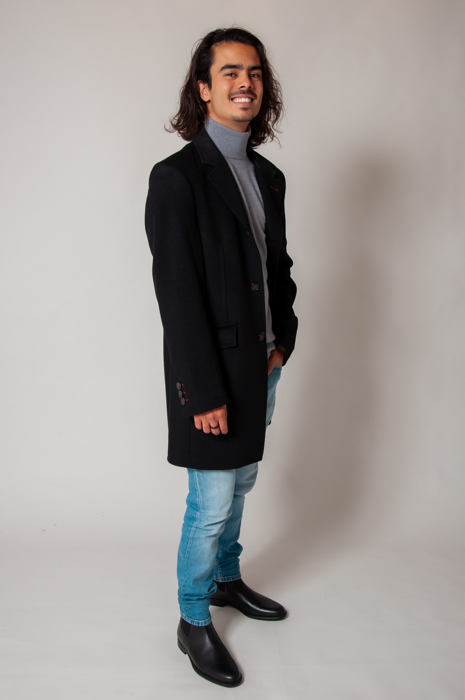 Manteau Cachemire Homme Noir