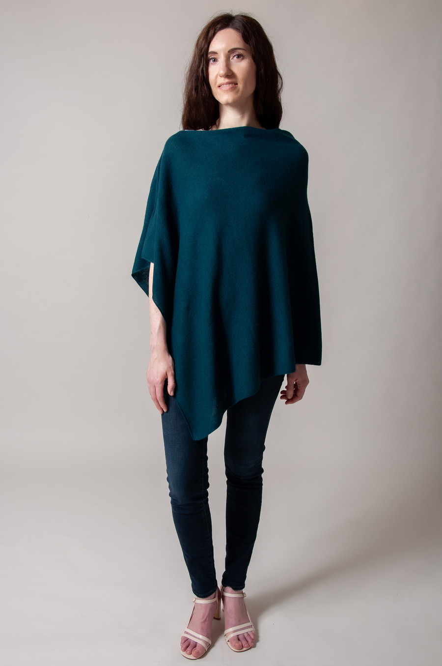Poncho cachemire NATO Bleu vert profond-Bleu vert profond