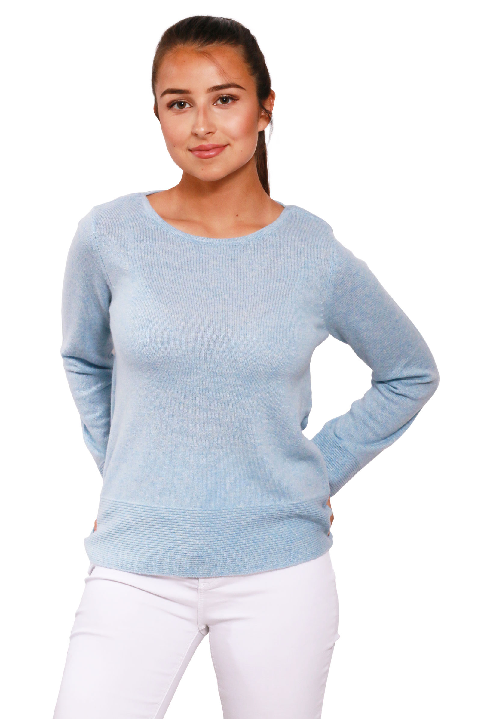 Pull Cachemire Femme Bleu ciel