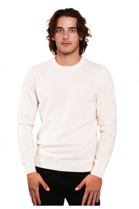 Pull homme col rond 90% laine 10% cachemire Diego Garcia