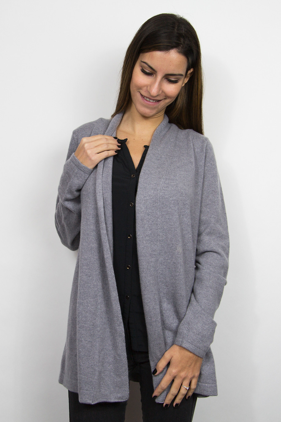 gilet gris femme