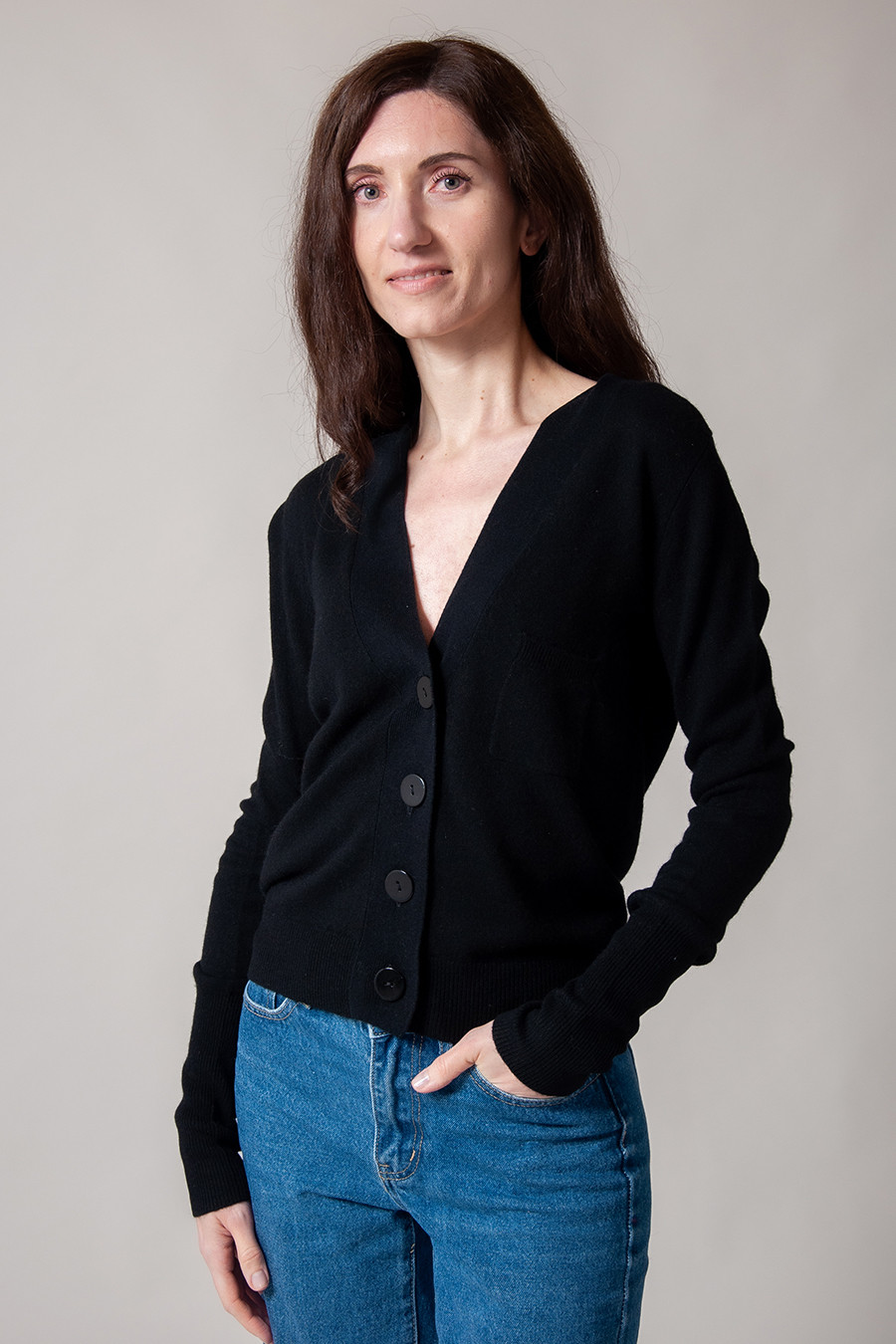 Cardigan Cachemire Femme Noir