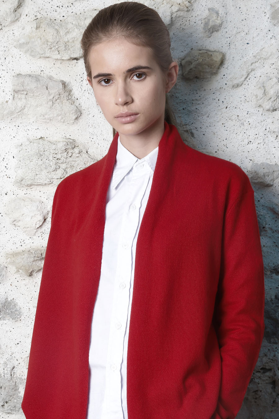 Gilet Cachemire Femme Rouge