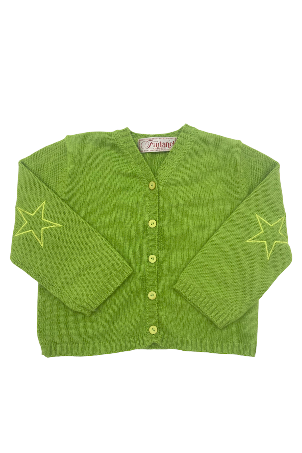 Gilet cachemire vert pomme pour enfant