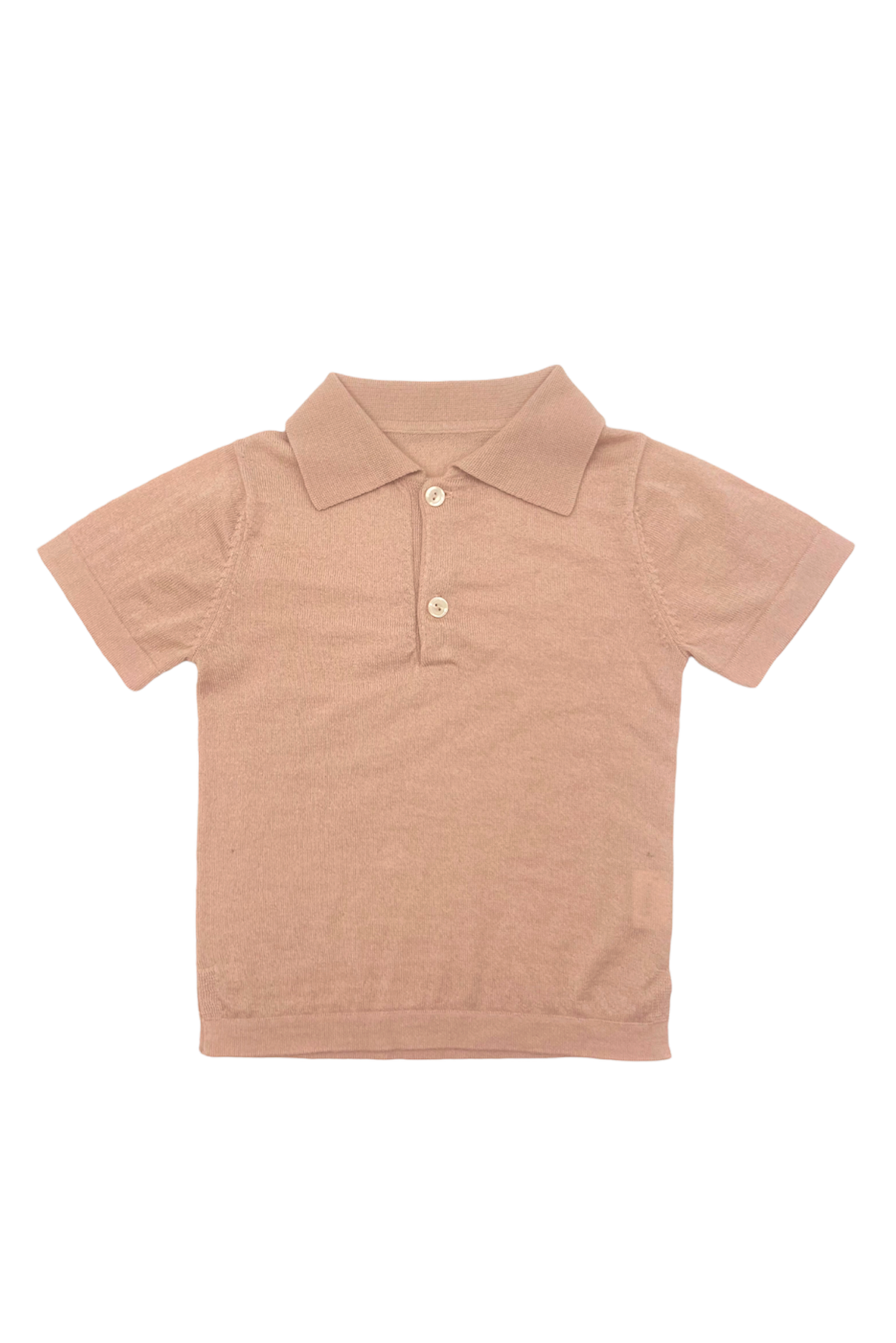 Tee-shirt col polo rose quartz