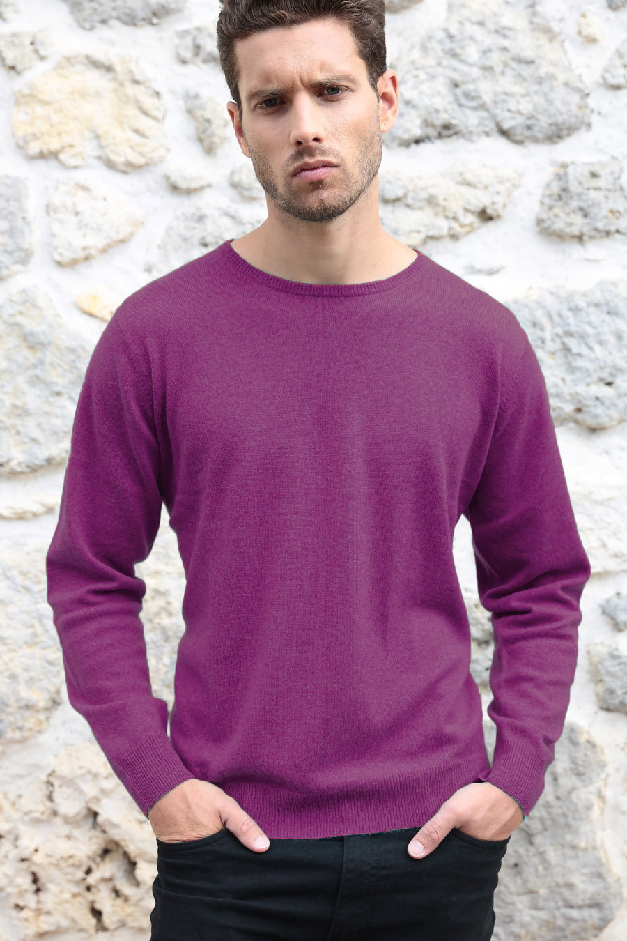 pull orange cashmere homme