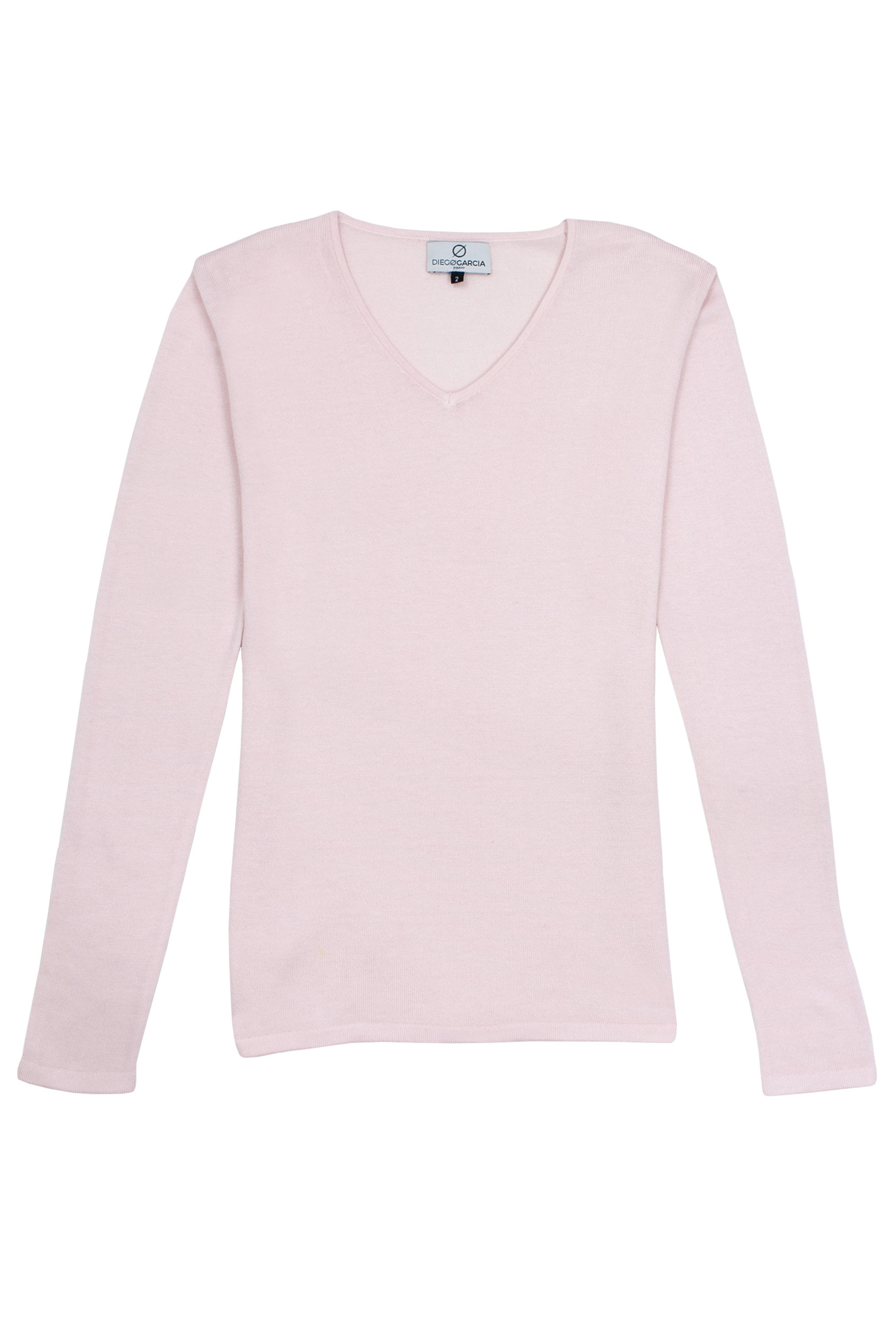 Pull col v ultra fin cachemire coton - DIEGO GARCIA