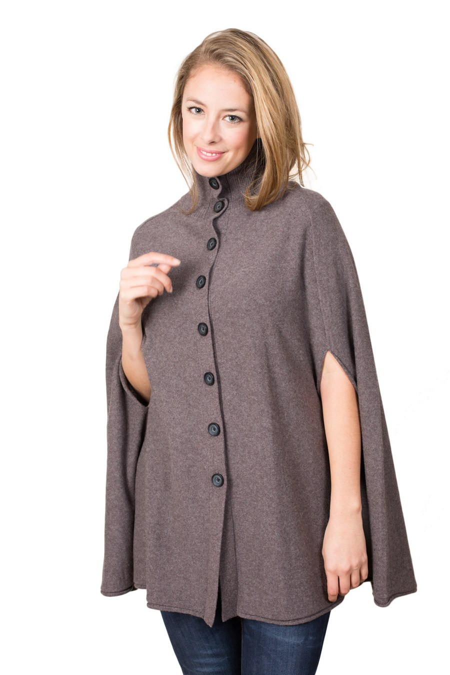 Cape Cachemire Femme Taupe