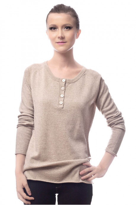 Pull cachemire femme MOGOTCHA beige