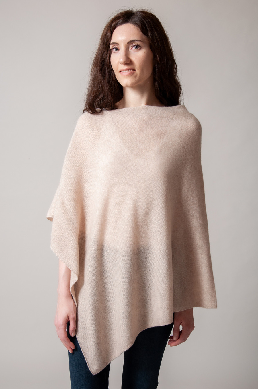 Poncho cachemire ELIA Ficelle