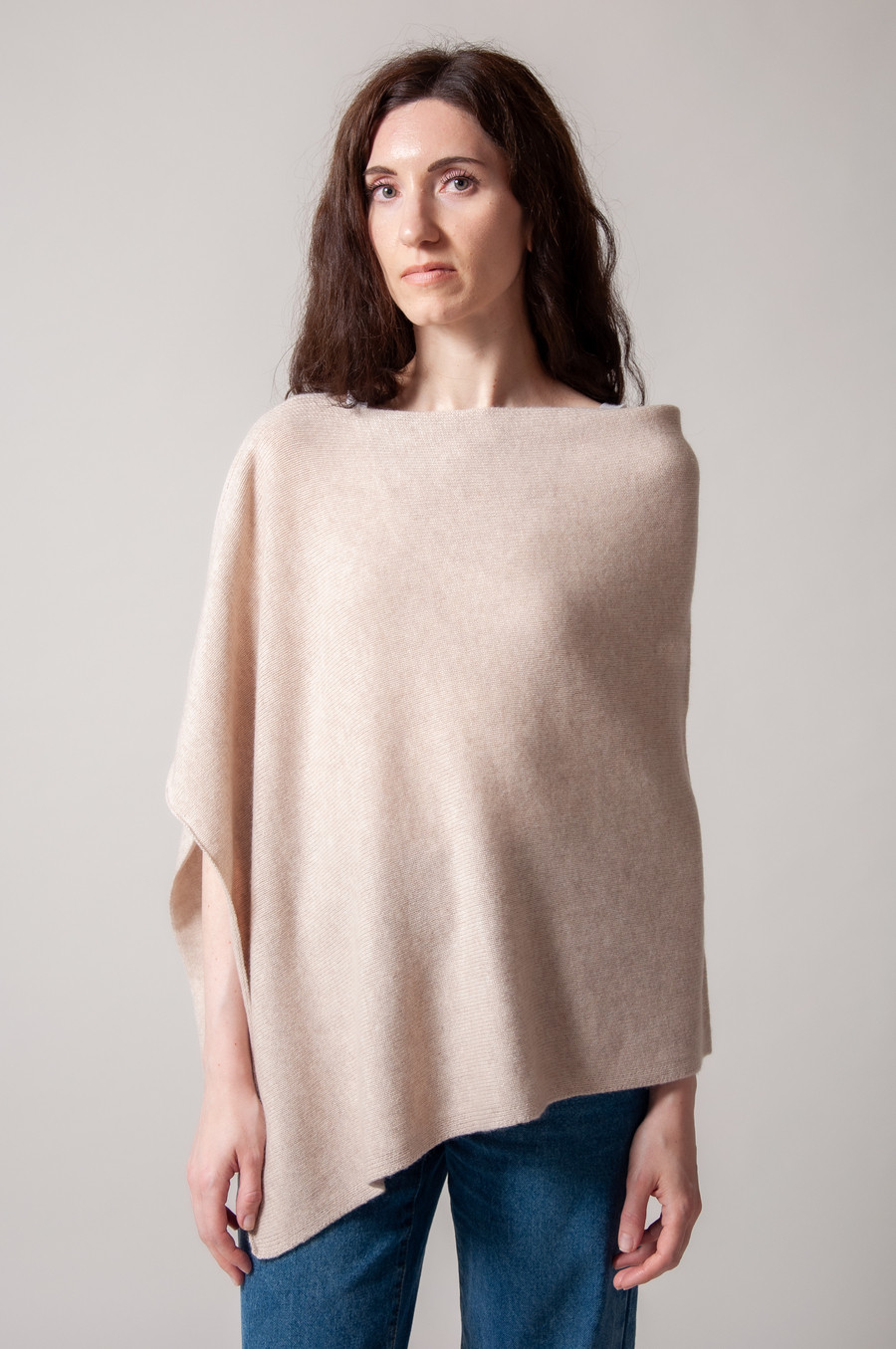 Poncho cachemire VEIDUO Ficelle