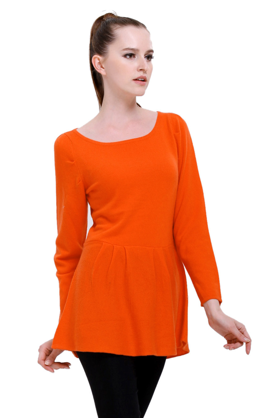 Pull yack femme SANKAR orange pop 