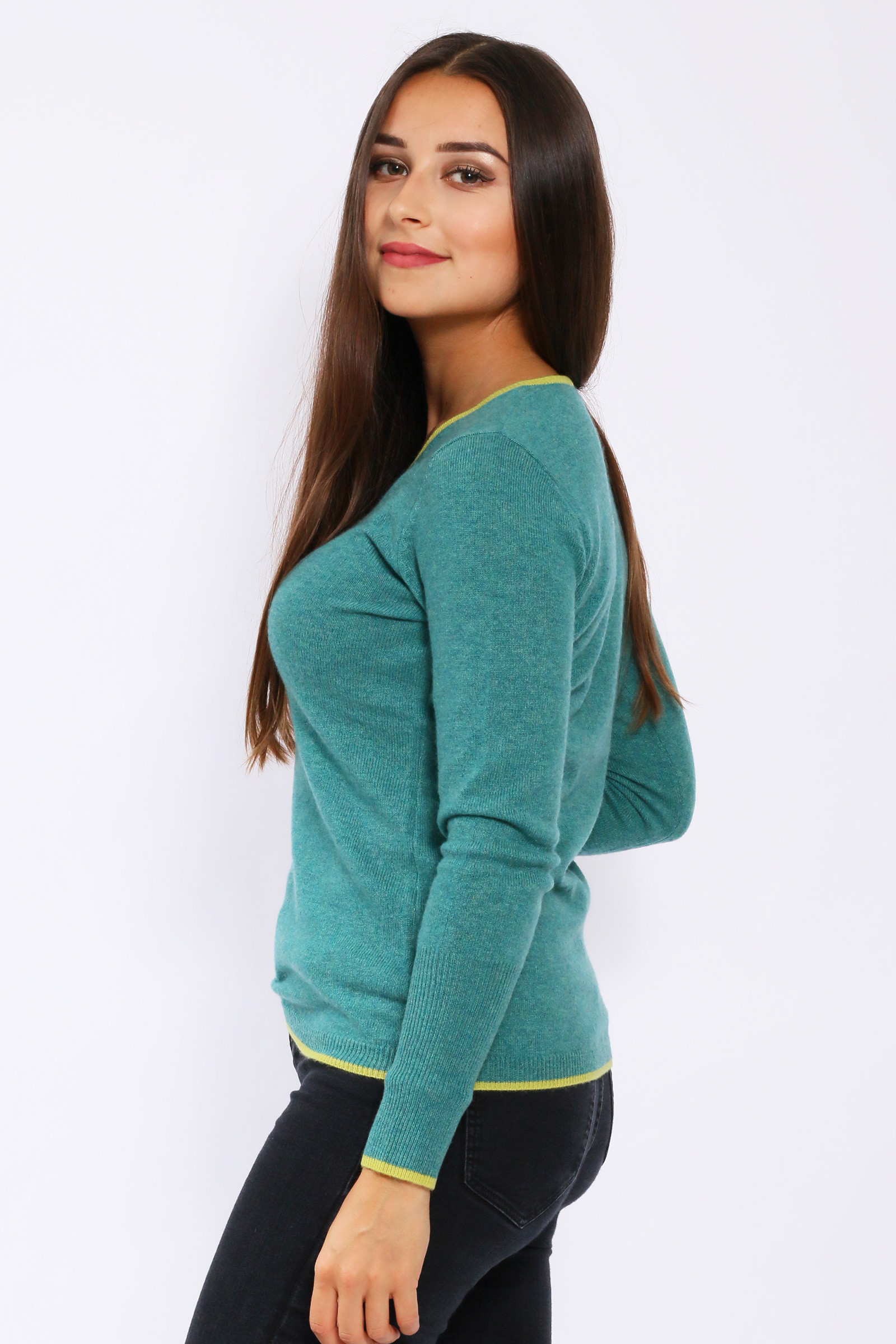 Pull cachemire vert best sale