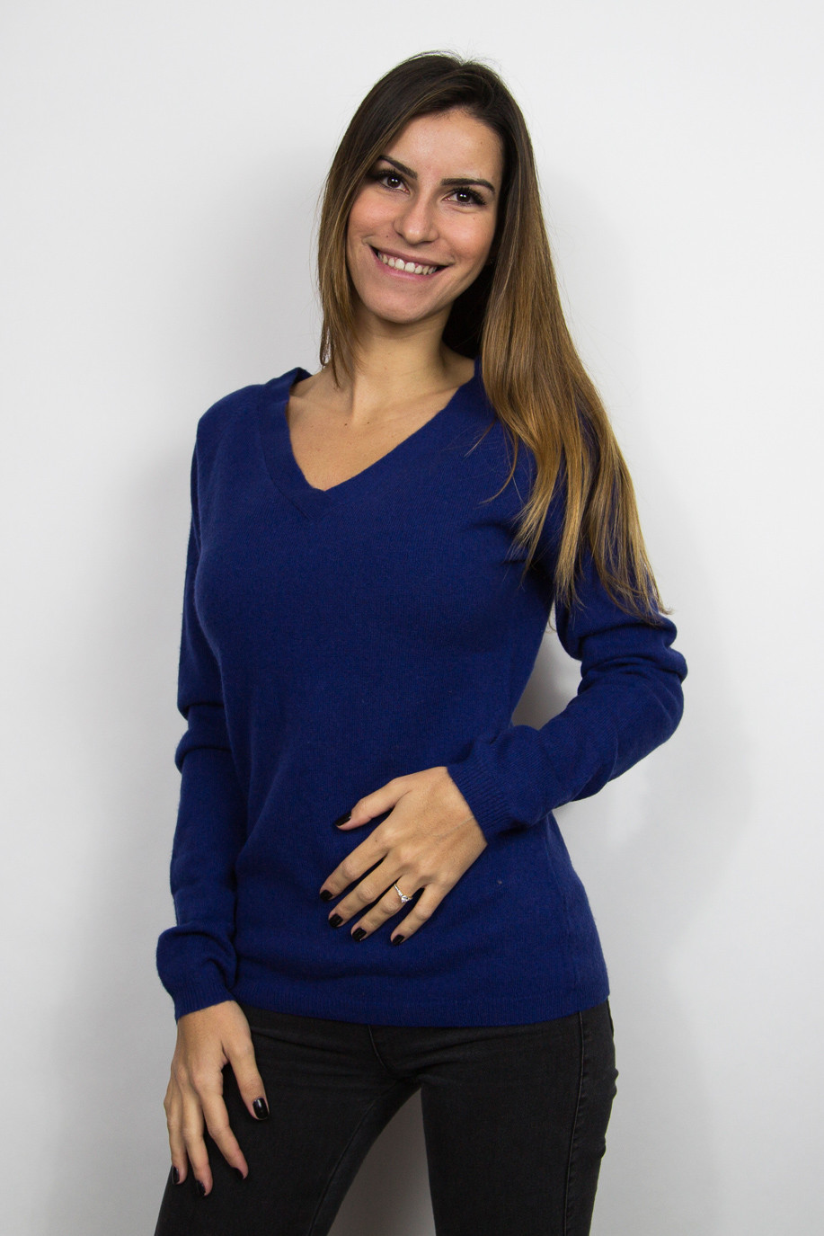 Pull cachemire femme col V TIANNA