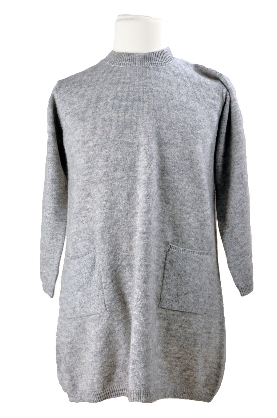 Robe longue cachemire gris enfant 