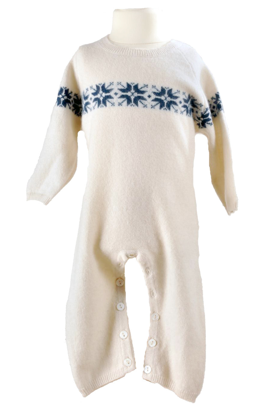 Combinaison cachemire écru bébé 
