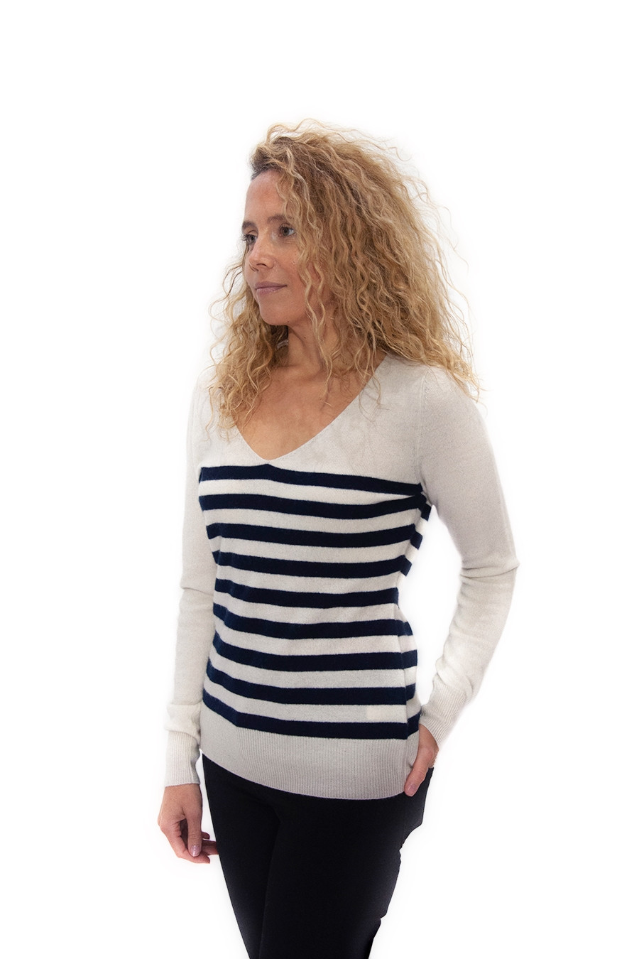 Pull cachemire femme col V TATIANA