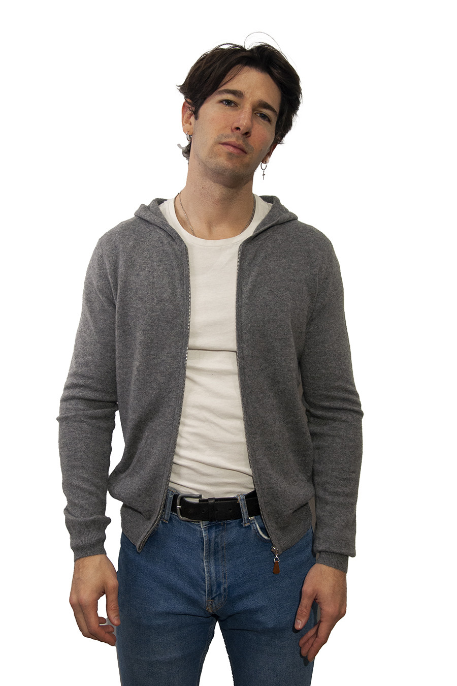 Gilet capuche cachemire best sale homme