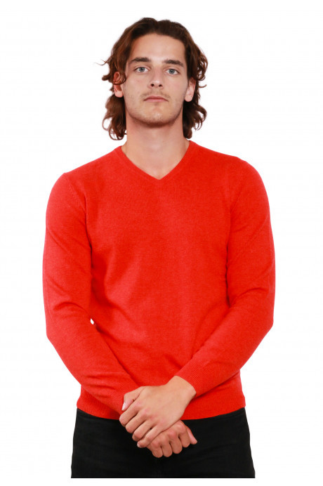 Men's V-neck wool and cashmere pullover DIEGO GARCIA