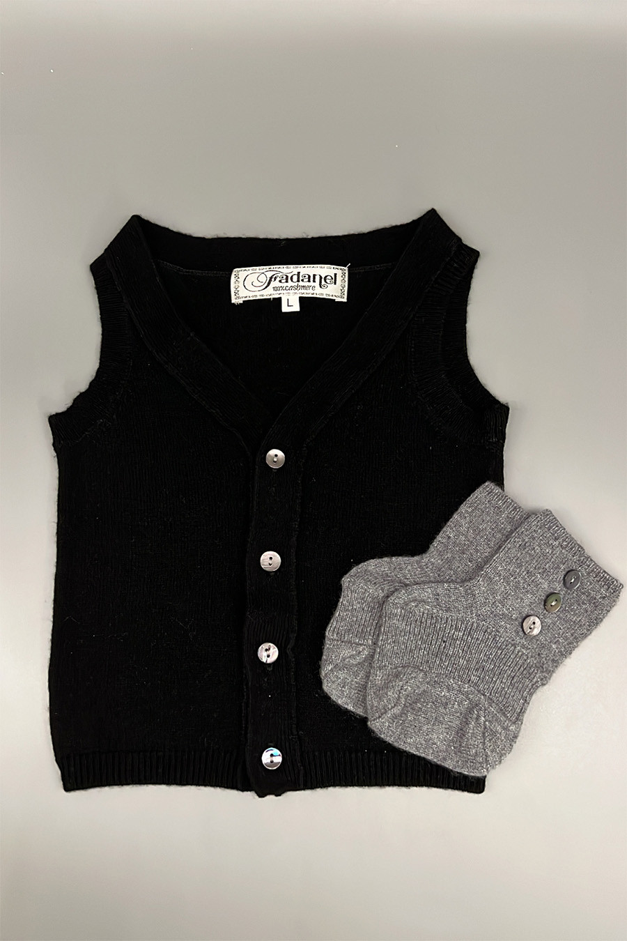 Gilet cachemire marron enfant