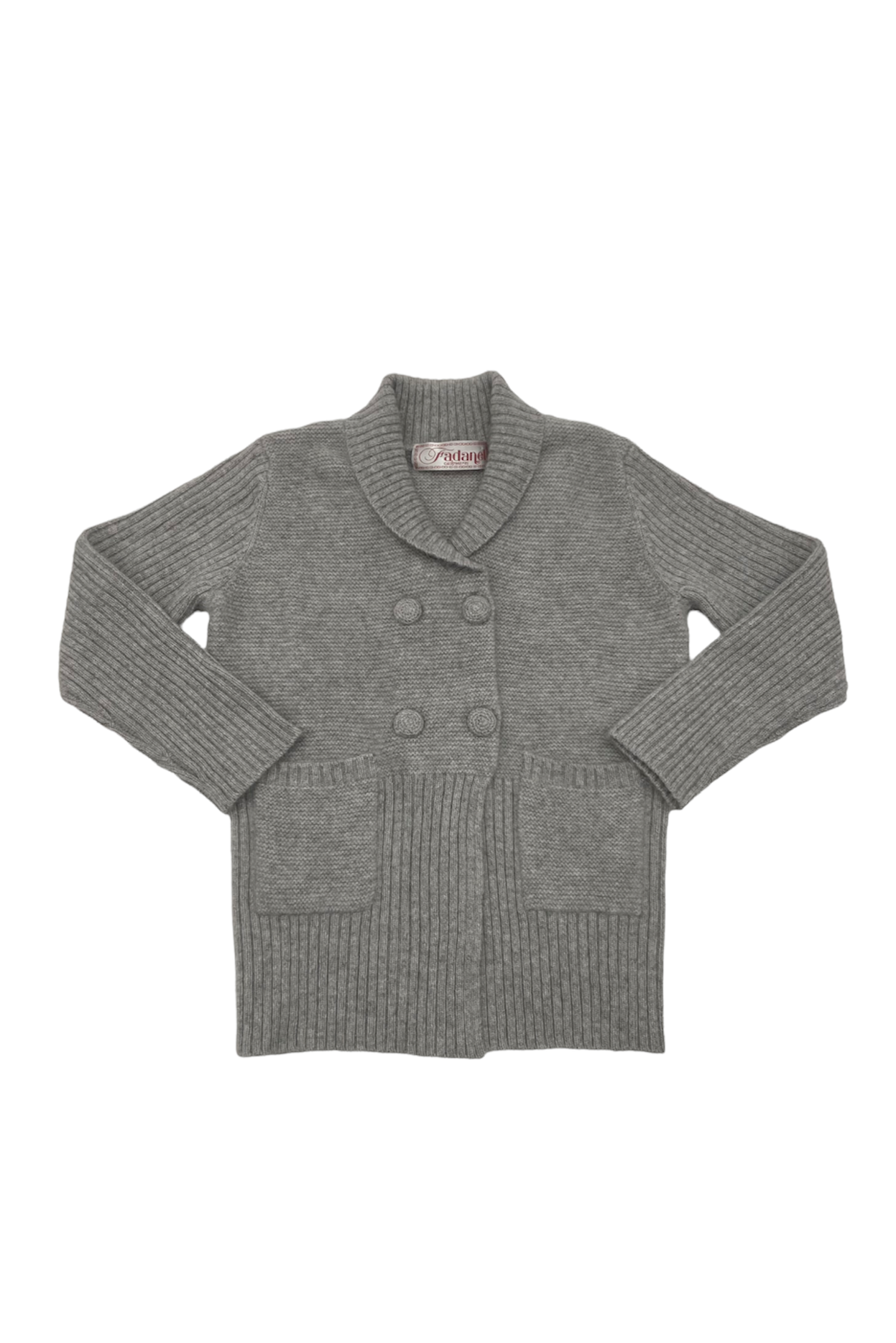 Manteau cachemire gris pour enfant