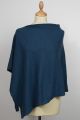 Poncho 100% cachemire bleu petrole EIDER
