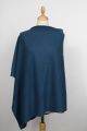 Poncho 100% cachemire bleu petrole INKA