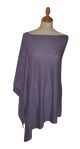 Poncho Cachemire NIJNI Gris Parme
