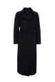 Manteau long ceinturé 100% Cachemire
