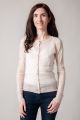 Gilet cachemire femme DENTELLE ajouré rose