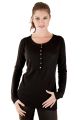 Pull col tunisien en cachemire seconde peau noir