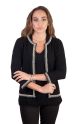 Veste cachemire et perles noirs