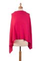 Poncho cachemire NYMPHEA rose framboise