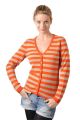 Gilet cachemire femme CAMILLE orange devant