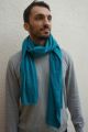 Pashmina Homme Bleu Pétrole 100% Cashemere - Créateur HIMMATI