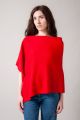 Poncho cachemire ALIGOTA Rouge vif