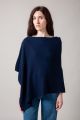 Poncho cachemire HAIDA Bleu marine (