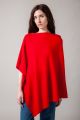 Poncho cachemire KAYA Rouge vif