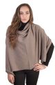 Poncho cachemire NIKOLOS Taupe clair