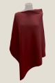 Poncho rouge bordeaux pur cachemire