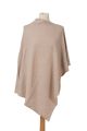 Poncho cachemire beige frappé
