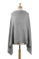 Poncho cachemire SYRMA Gris chiné