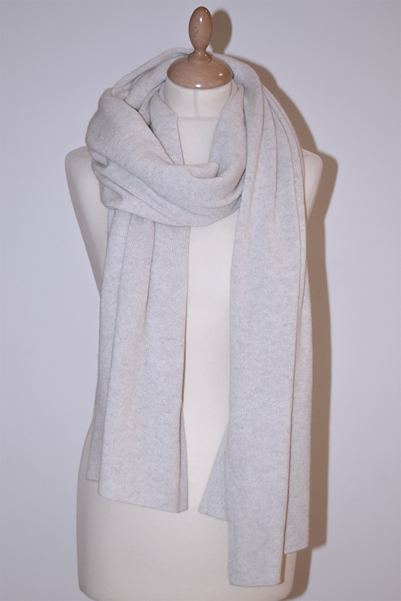 Etole cachemire VANILLE Beige sable