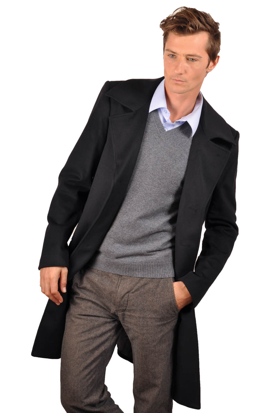 Manteau laine et cachemire homme KALIFE- FADANEL